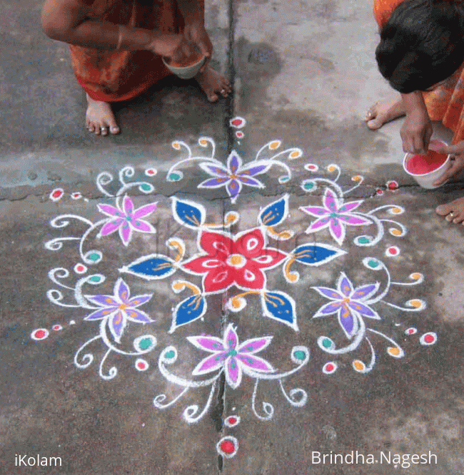 Rangoli: Kolam - Flowers