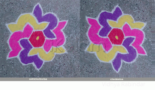 Rangoli: Rangoli : clockwise & anticlockwise