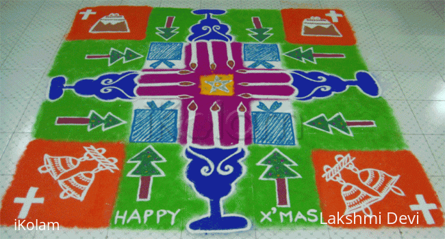 Rangoli: X' MAS Card Rangoli