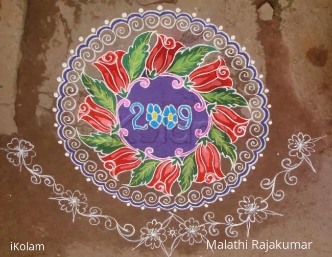 Rangoli: Rose garland