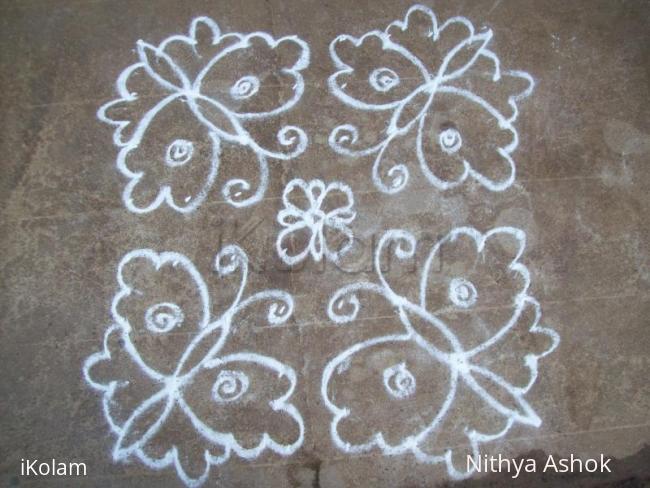 Rangoli: Butterfly kolam