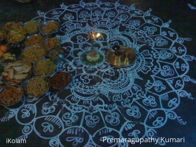 Rangoli: Krishna jayanthi - sweets and snacks