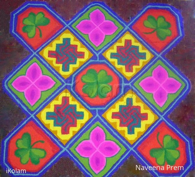 Rangoli: Shamrock rangoli