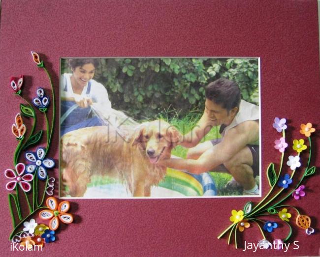 Rangoli: Quilled  photo frame