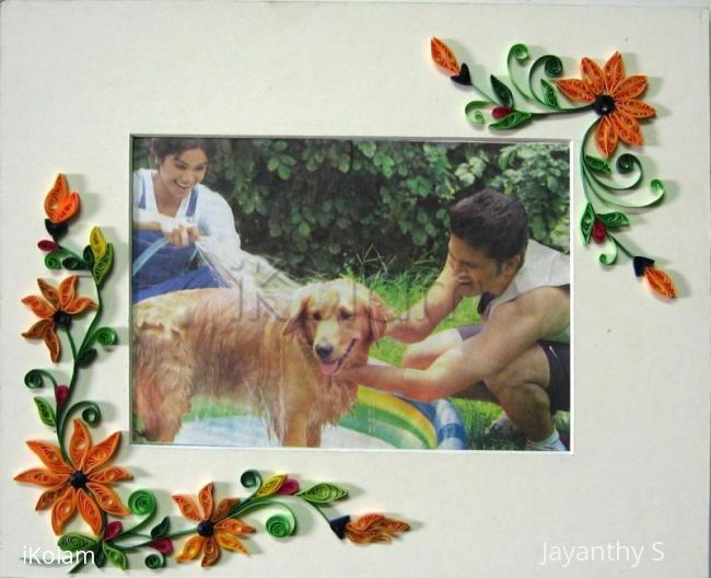 Rangoli: Quilled  photo frame