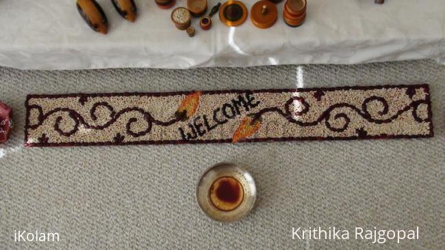 Rangoli: WELCOME sign