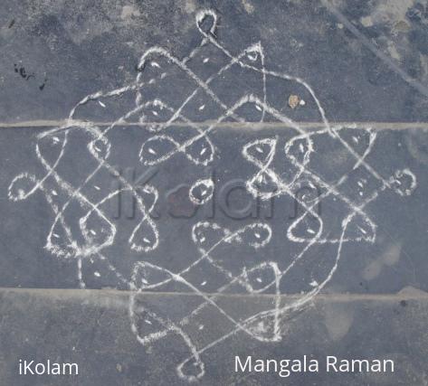 Rangoli: 26th dec kolam in front of house at entrance