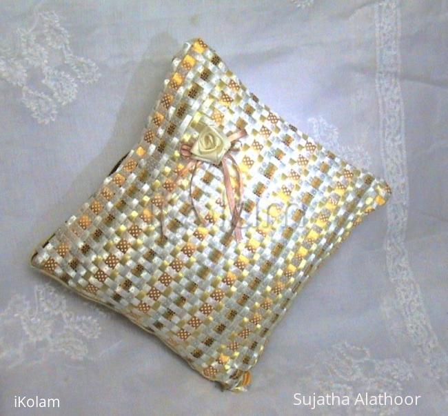 Rangoli: "Offray" Satin Ribbon Cushion Cover