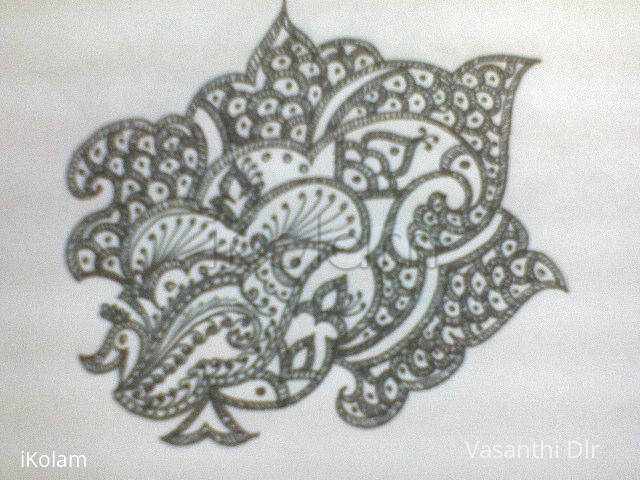 Rangoli: peacock