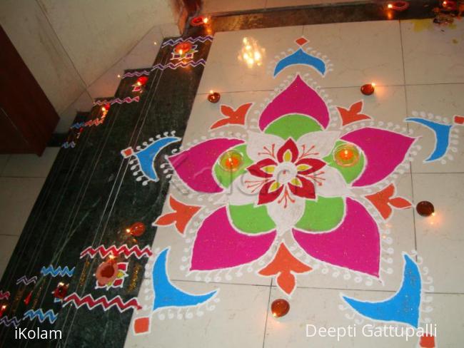 Rangoli: lights and petals