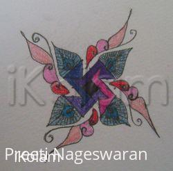 Rangoli: Pink and Blue