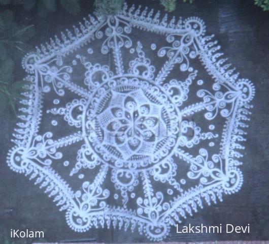 Rangoli:  Umbrella decorative design