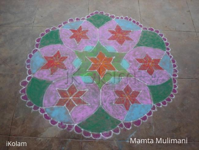 Rangoli: Colorful flowers for diwali