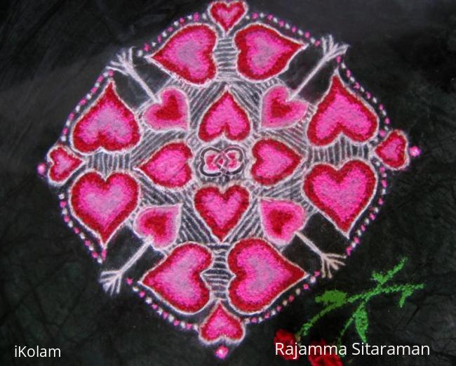 Rangoli: Valentine Day/romantic Rangoli