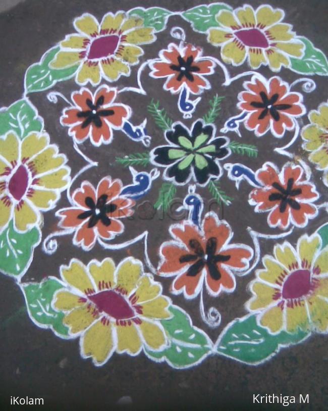 Rangoli: Margali Flowers