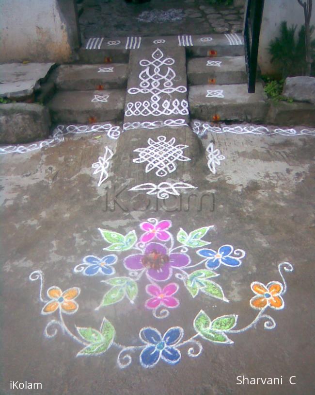 Rangoli: Flower rangoli (sharu)