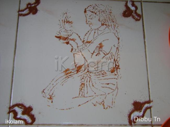 Rangoli: Lady with a lamp