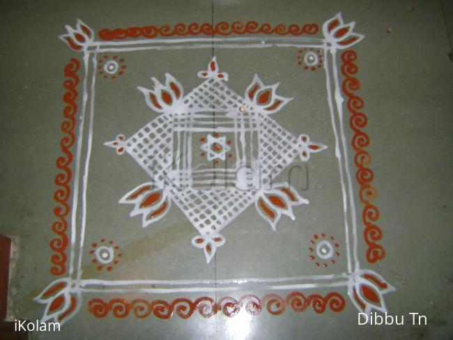 Rangoli: Simple padi kolam