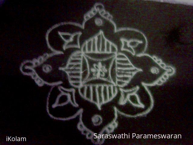 Rangoli: Friday Padi Kolam (updated ver.)