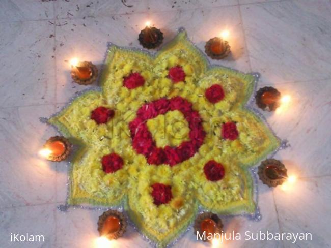 Rangoli: flower designs