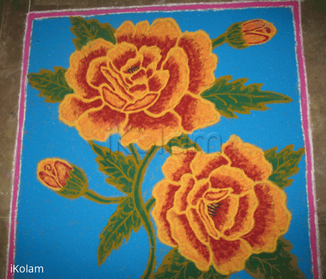 Rangoli: Roses