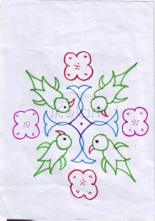 Rangoli: poo kolam 