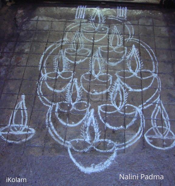 Rangoli: karthika deepam rangoli