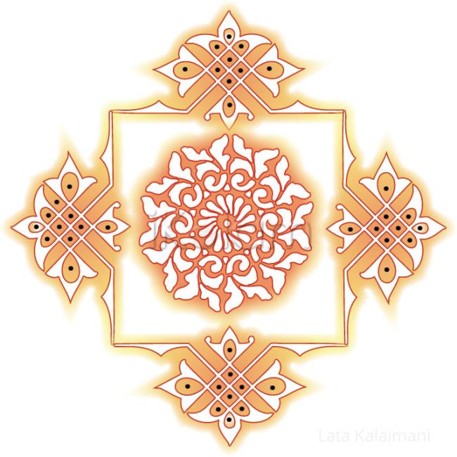 Rangoli: complex design rangoli