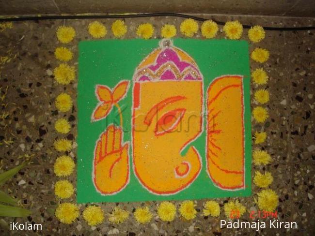 Rangoli: happy vinayaka chaturthi