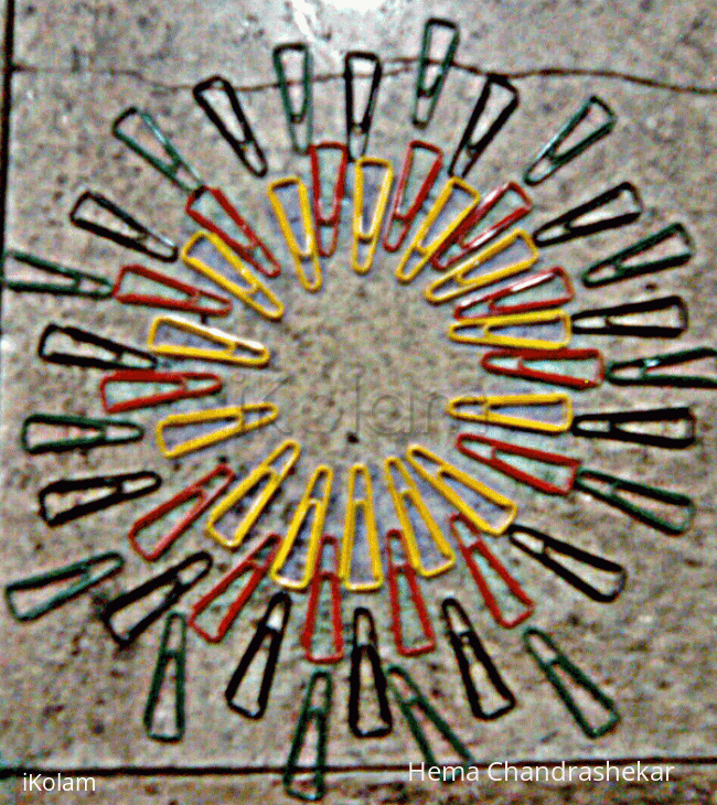 Rangoli: Rangoli using paper clips