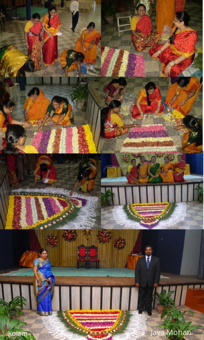 Rangoli: Wedding gift-teamwork of ikolam members