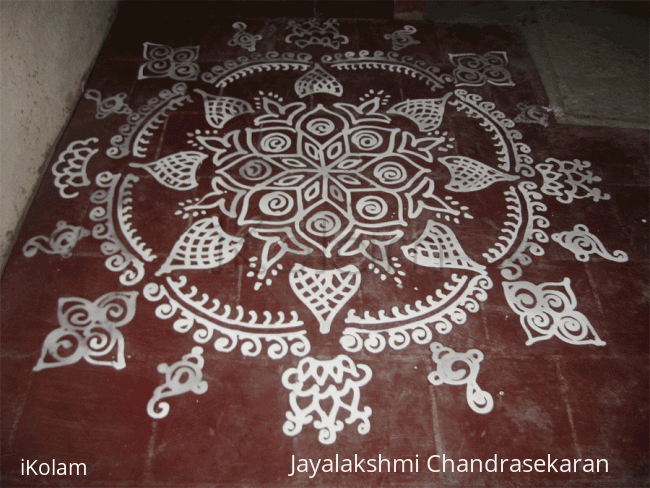 Rangoli: Izhai kolams drawn by Jayalakshmi