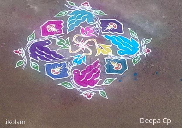 Rangoli: birds & diyas