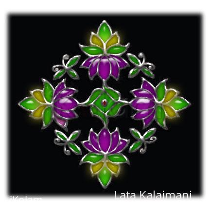 Rangoli: Lotus rangoli