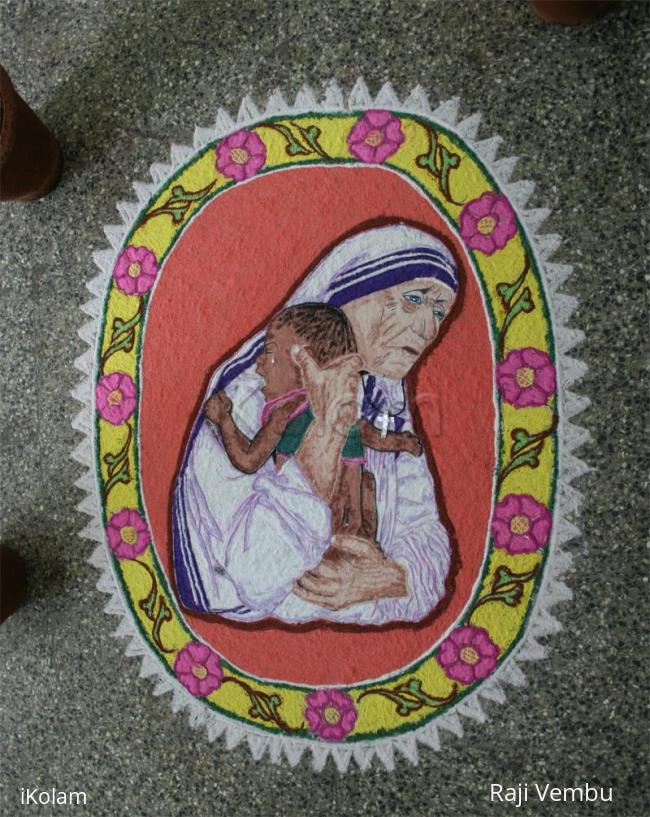 Rangoli: Women's Day celebration - Mother Terasa