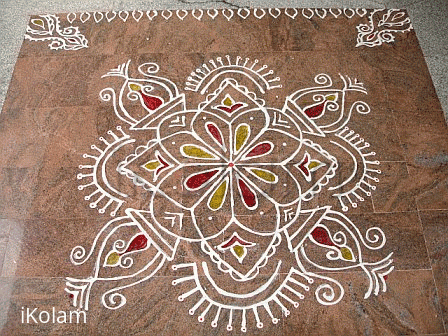 Rangoli: Rangavalli done with maida batter