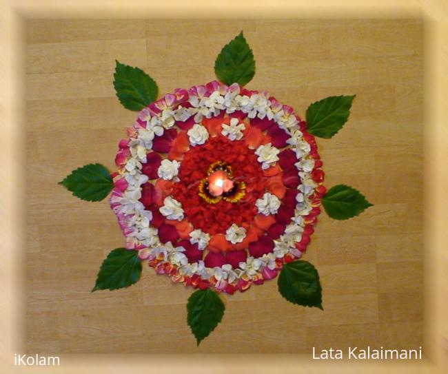 Rangoli: Rangoli with flowers