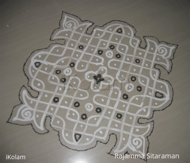 Rangoli: Black and white Kolam