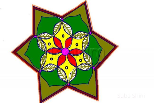 Rangoli: green rangoli