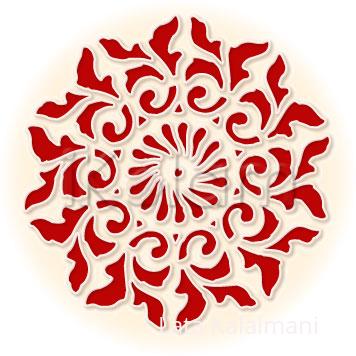 Rangoli: Maroon Rangoli