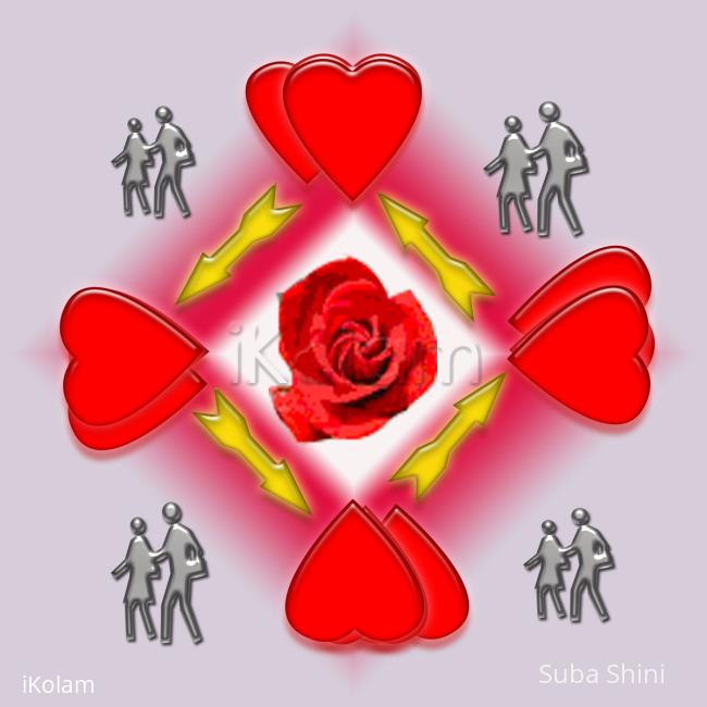 Rangoli: valentine day  special