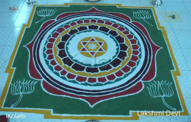 Rangoli: Lakshminarayana Yantra