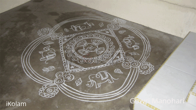 Rangoli: Chalk kolam in Singapore!!!