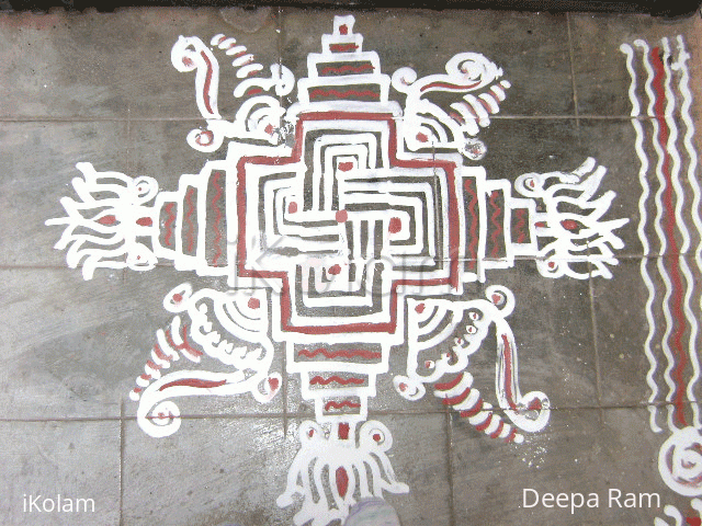 Rangoli: Maavu kolam - Tamil new year