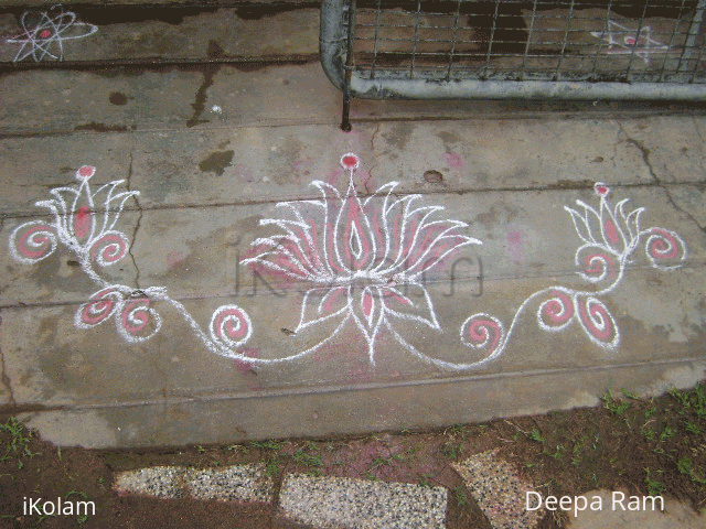 Rangoli: Lotus creeper