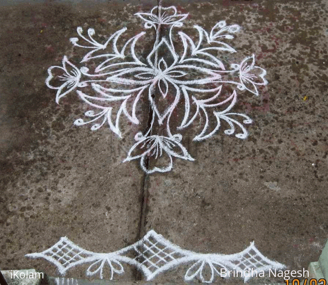 Rangoli: A small freehand kolam