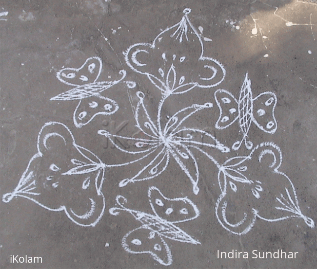 Rangoli: Flower kolam