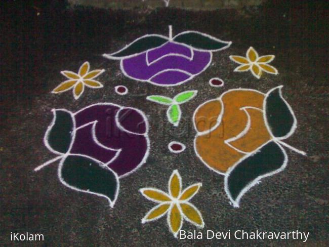 Rangoli: Rose kolam