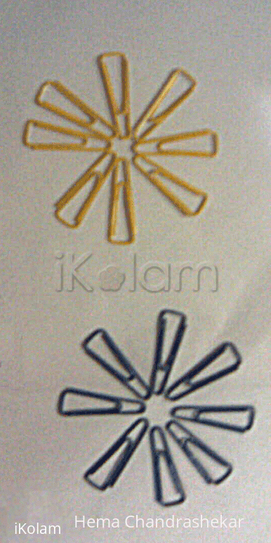 Rangoli: Rangoli using paper clips