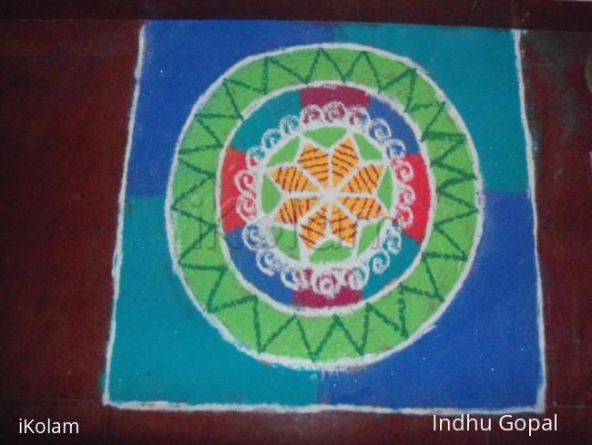 Rangoli: Navarathri rangoli 1